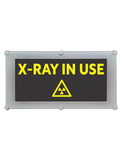 Backlit LED Warning Sign, Black with Yellow Text, Ceiling/Wall mount