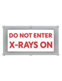 Backlit LED Warning Sign, Red Text on White, Ceiling/Wall mount