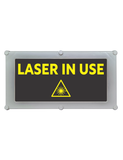 laser in use sign