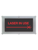 Backlit LED Warning Sign, Black with Red Text, Ceiling/Wall mount