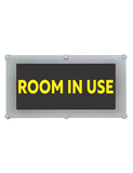 Backlit LED Warning Sign, Black with Yellow Text, Ceiling/Wall mount