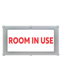 Backlit LED Warning Sign, Red Text on White, Ceiling/Wall mount