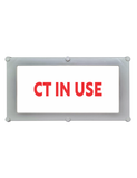 Backlit LED Warning Sign, Red Text on White, Ceiling/Wall mount