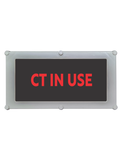 Backlit LED Warning Sign, Black with Red Text, Ceiling/Wall mount