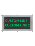 Backlit LED Warning Sign with Custom Text, Ceiling/Wall mount