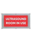 Backlit LED Warning Sign, Red with White Text, Ceiling/Wall mount, 240VAC